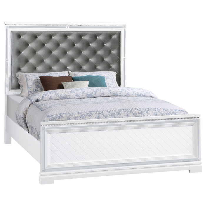 Eleanor Wood Eastern King Panel Bed White