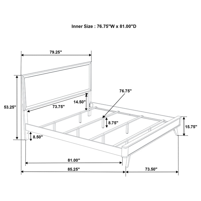 Janelle Wood Eastern King Panel Bed White