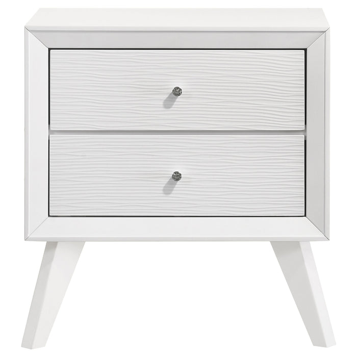 Janelle 2-drawer Nightstand White