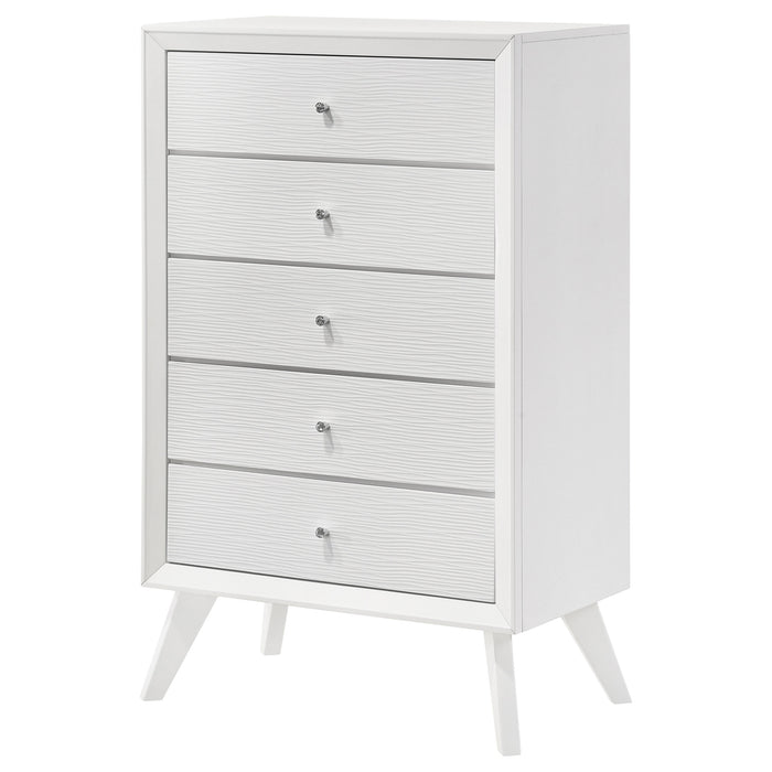 Janelle 5-drawer Bedroom Chest White