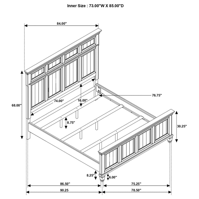 Avenue 5-piece California King Bedroom Set Weathered Grey