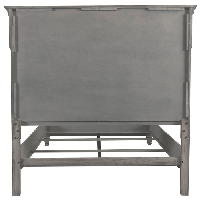 Avenue Wood Queen Panel Bed Weathered Grey