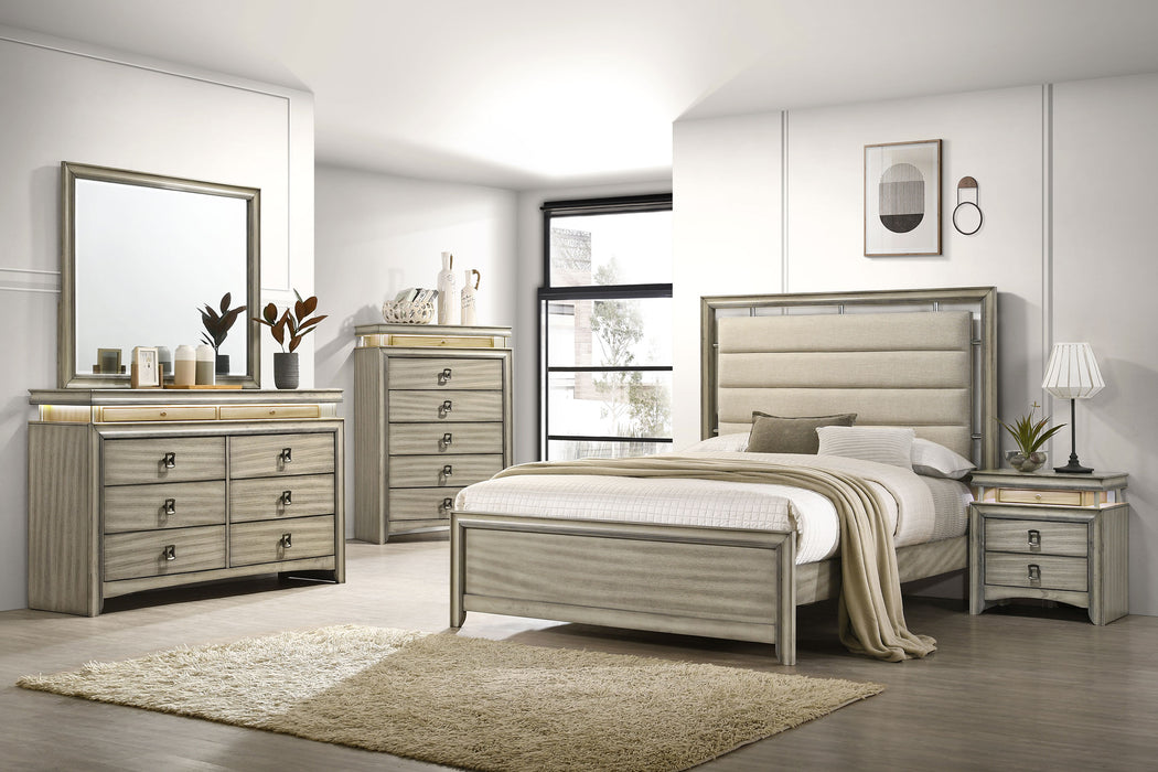 Giselle 5-piece California King Bedroom Set Rustic Beige