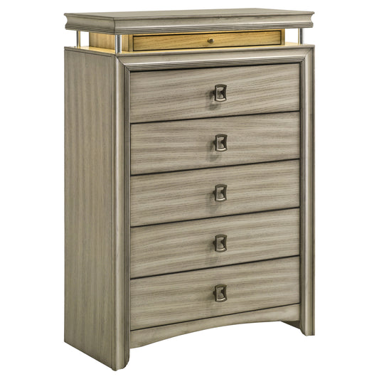 Giselle 6-drawer Bedroom Chest Rustic Beige