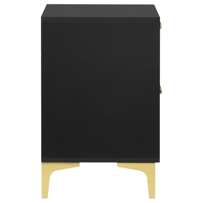 Kendall 2-drawer Nightstand Black