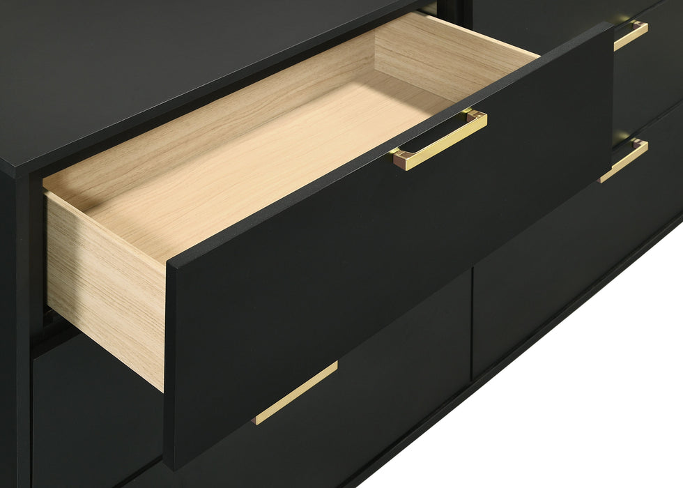 Kendall 6-drawer Dresser Black