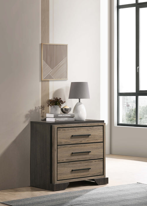 Baker 3-drawer Nightstand Light Taupe