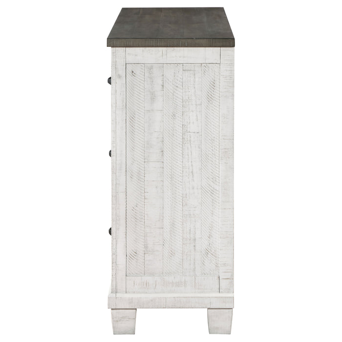 Lilith 7-drawer Dresser Distressed White