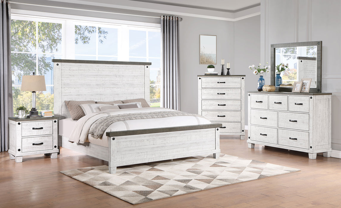 Lilith 5-drawer Bedroom Chest Distressed White