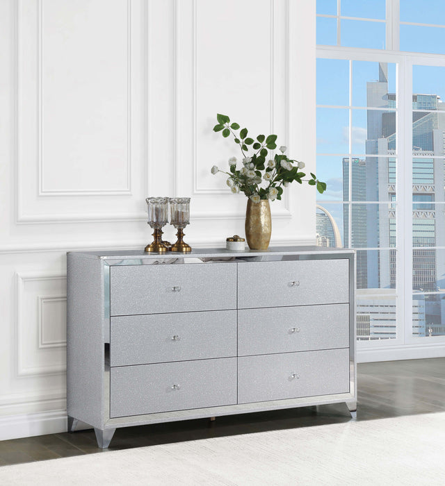 Larue 6-drawer Dresser Silver