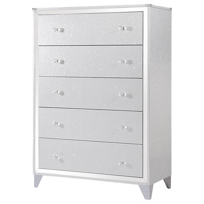 Larue 5-drawer Bedroom Chest Silver