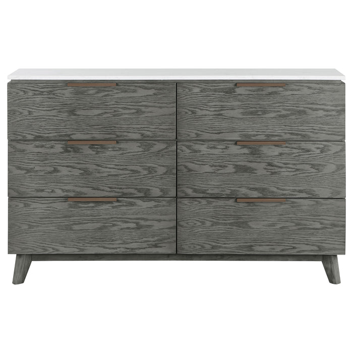 Nathan 6-drawer Dresser Grey