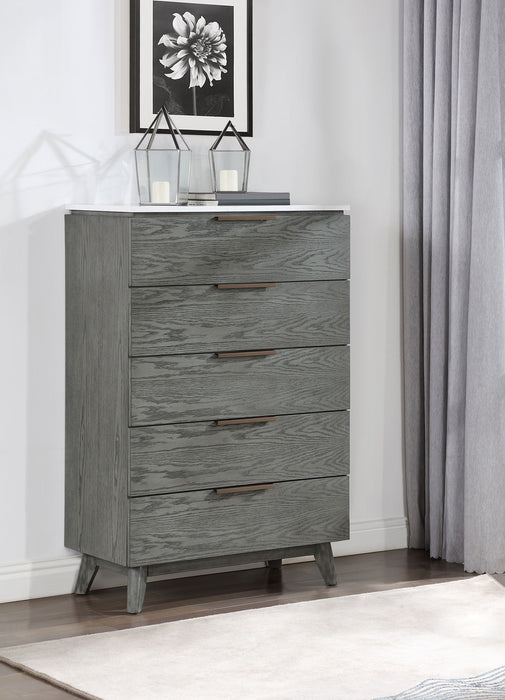 Nathan 5-drawer Bedroom Chest Grey