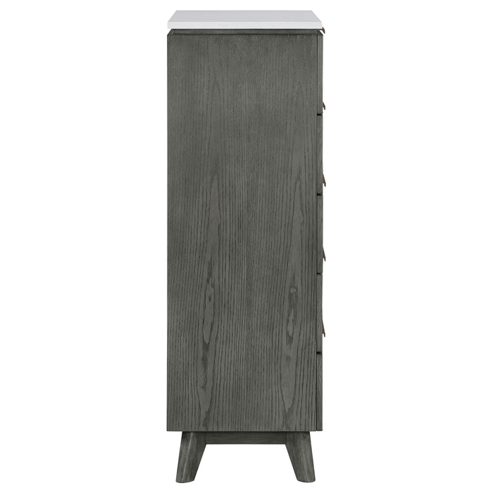 Nathan 5-drawer Bedroom Chest Grey