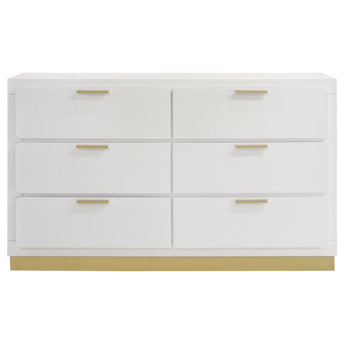 Caraway 6-drawer Dresser White