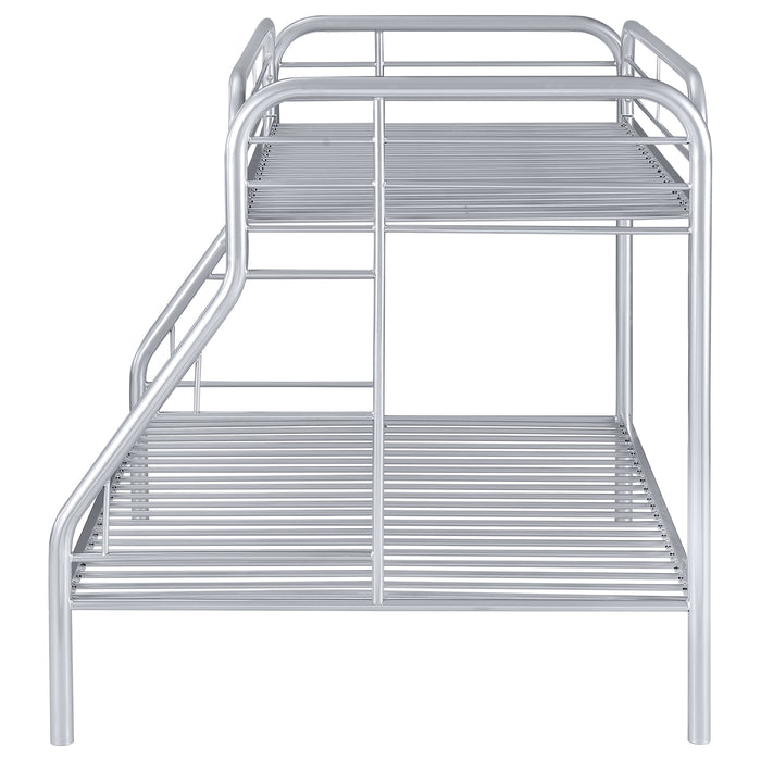 Morgan Metal Twin Over Full Bunk Bed Silver