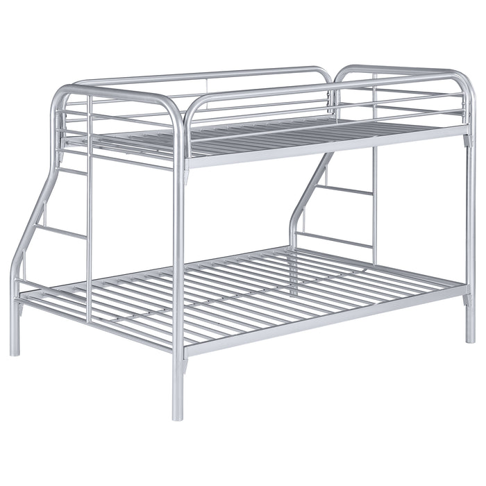 Morgan Metal Twin Over Full Bunk Bed Silver