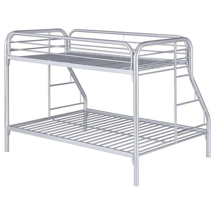 Morgan Metal Twin Over Full Bunk Bed Silver