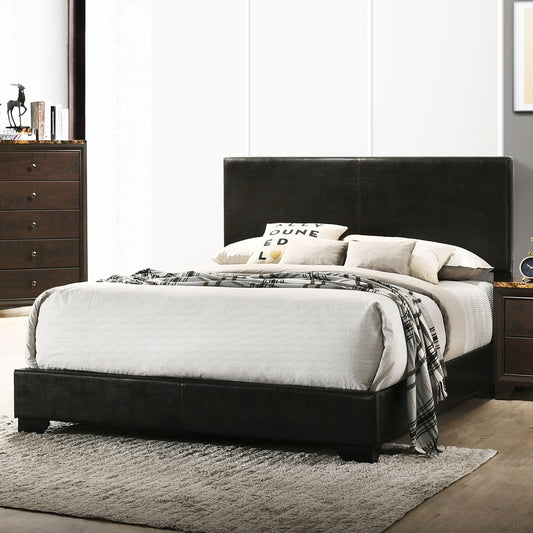 Conner Upholstered California King Panel Bed Black