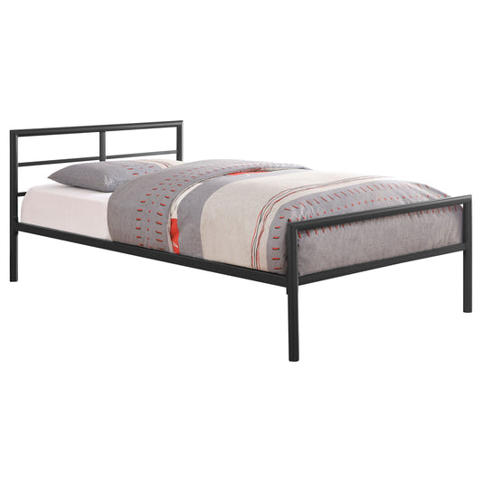 Fisher Metal Twin Open Frame Bed Gunmetal