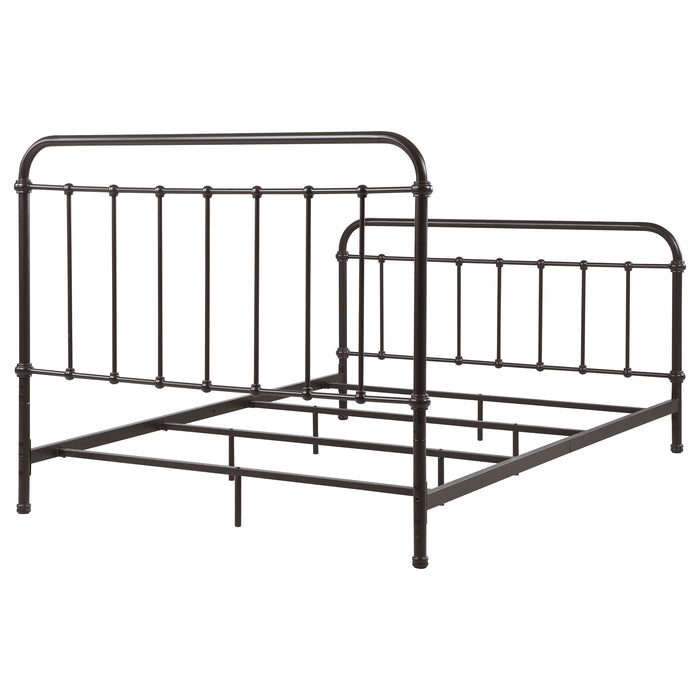 Livingston Metal Queen Open Frame Bed Dark Bronze