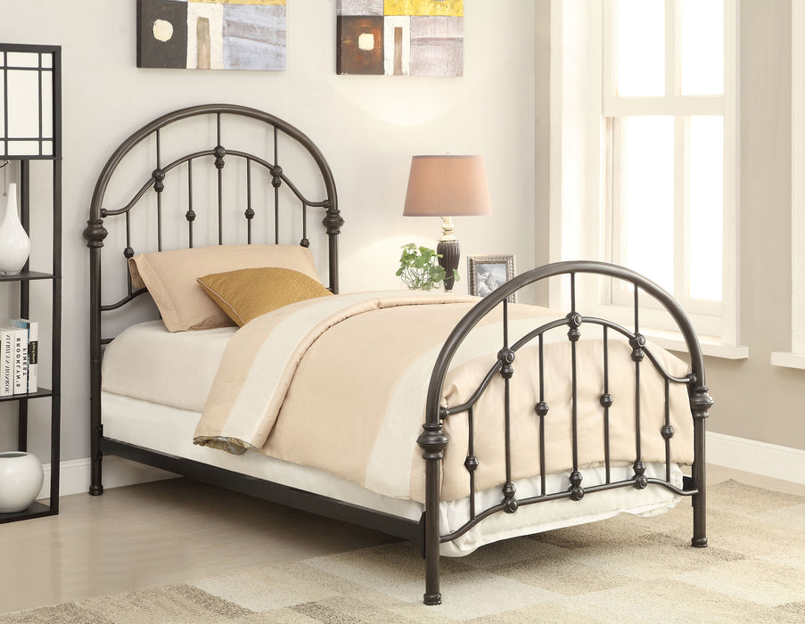 Rowan Metal Twin Open Frame Bed Dark Bronze