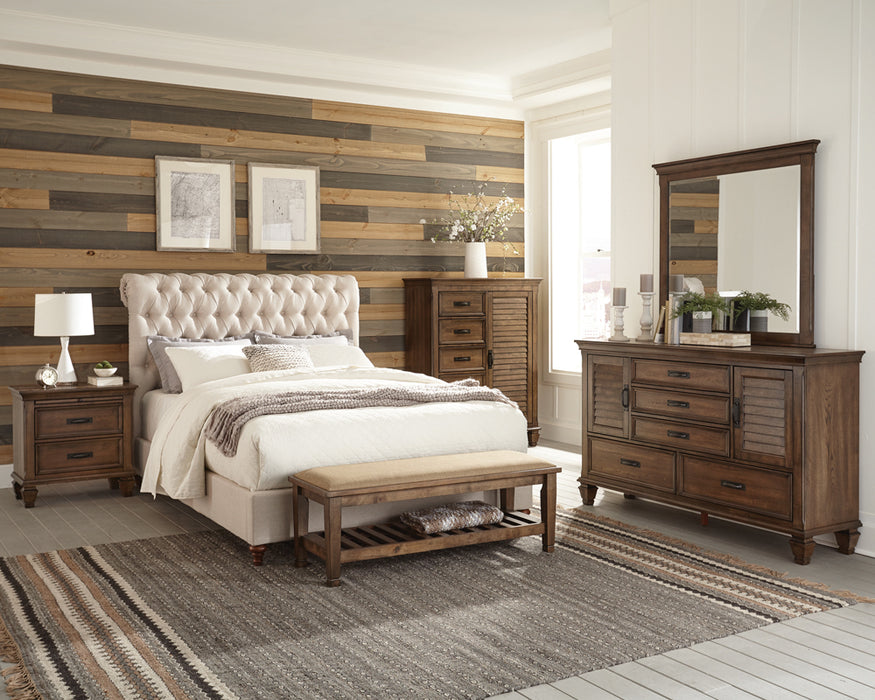 Devon 5-piece Full Bedroom Set Burnished Oak