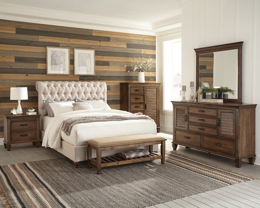 Devon 5-piece Eastern King Bedroom Set Burnished Oak