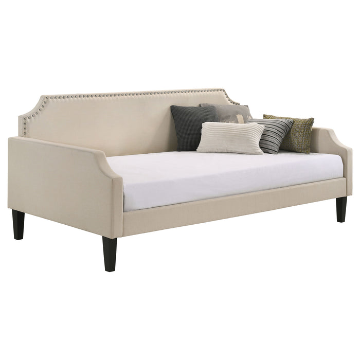 Olivia Upholstered Twin Daybed Taupe