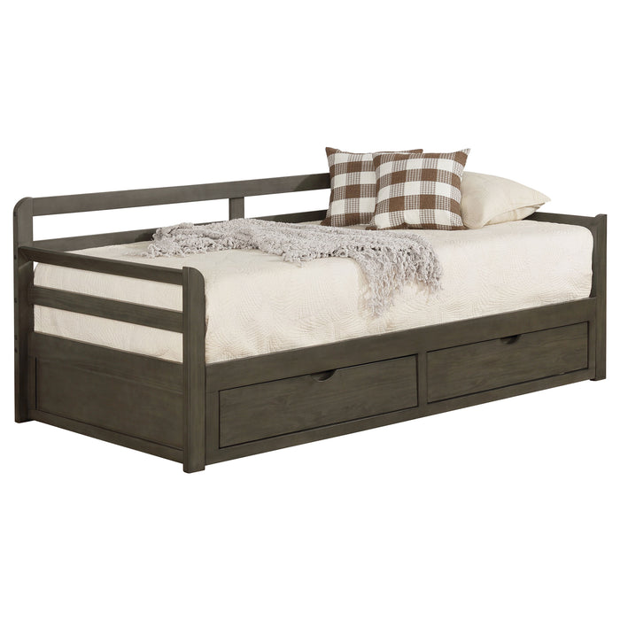 Sorrento 2-drawer Twin XL Daybed with Extension Trundle Grey