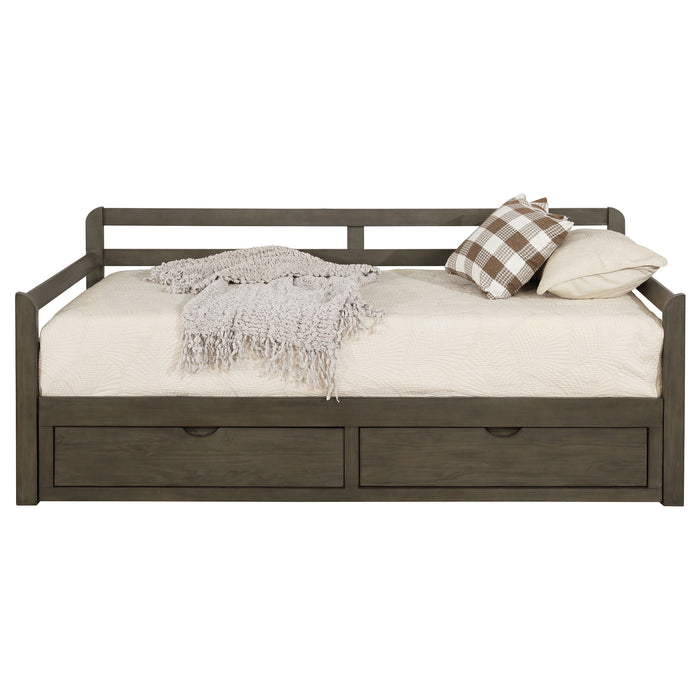 Sorrento 2-drawer Twin XL Daybed with Extension Trundle Grey