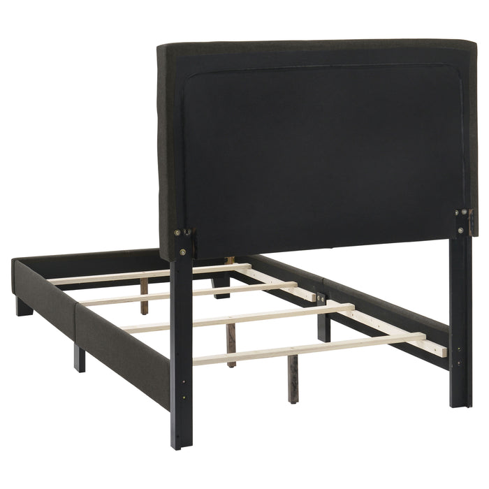 Mapes Upholstered Twin Panel Bed Charcoal