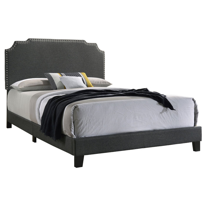 Tamarac Upholstered Eastern King Panel Bed Grey