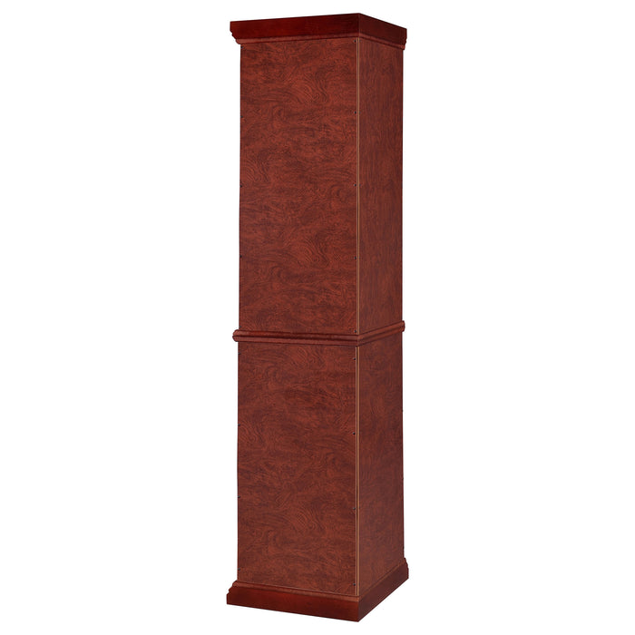 Appledale 6-shelf Corner Curio Display Cabinet Medium Brown