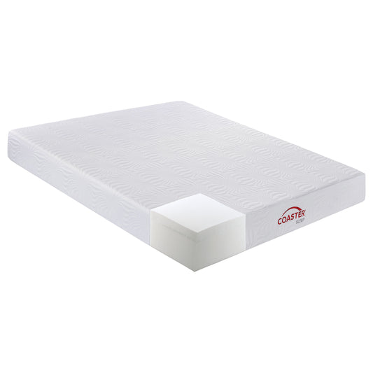 Key 10" California King Memory Foam Mattress White