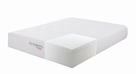 Ian 12" Queen Memory Foam Mattress White