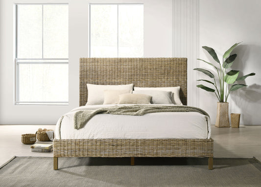 Zyla Wood Eastern King Panel Bed Kubu Grey