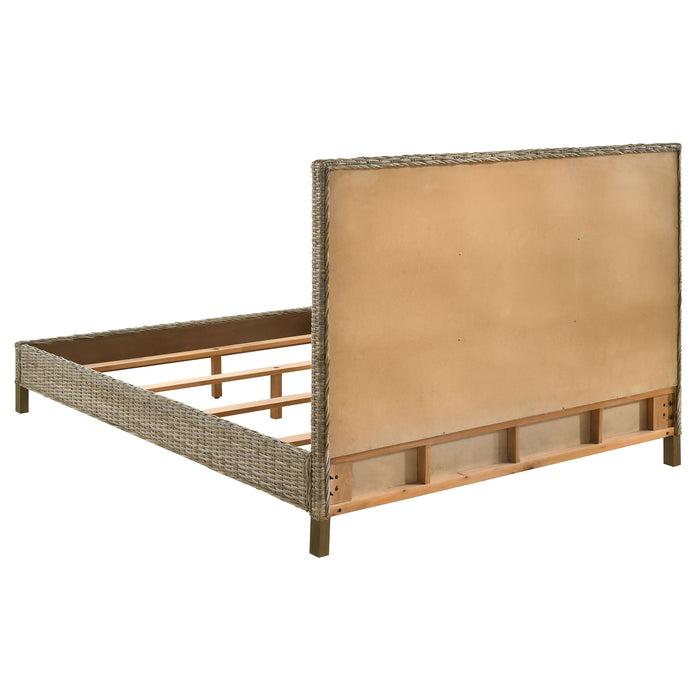 Zyla Wood Queen Panel Bed Kubu Grey