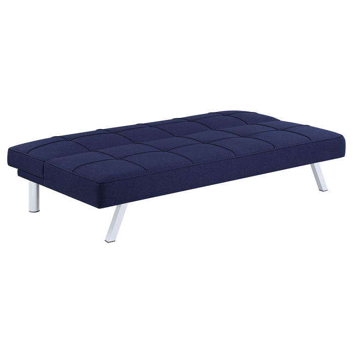 Joel Upholstered Tufted Convertible Sofa Bed Blue