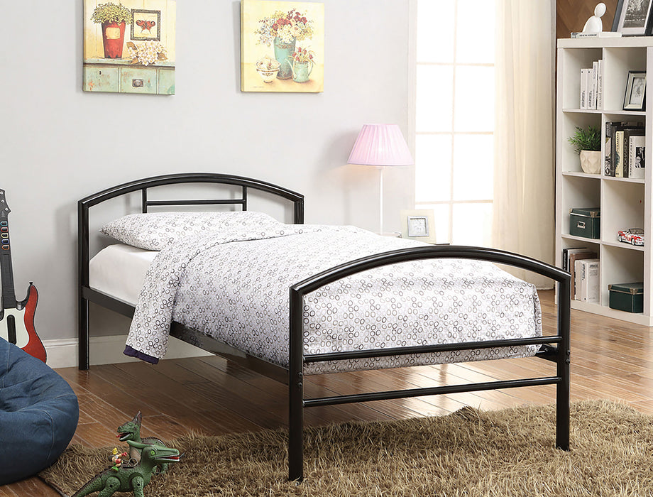 Baines Metal Twin Open Frame Bed Black