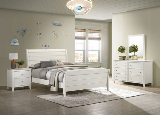 Selena 4-piece Full Bedroom Set Cream White