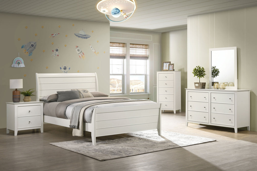 Selena 5-piece Full Bedroom Set Cream White