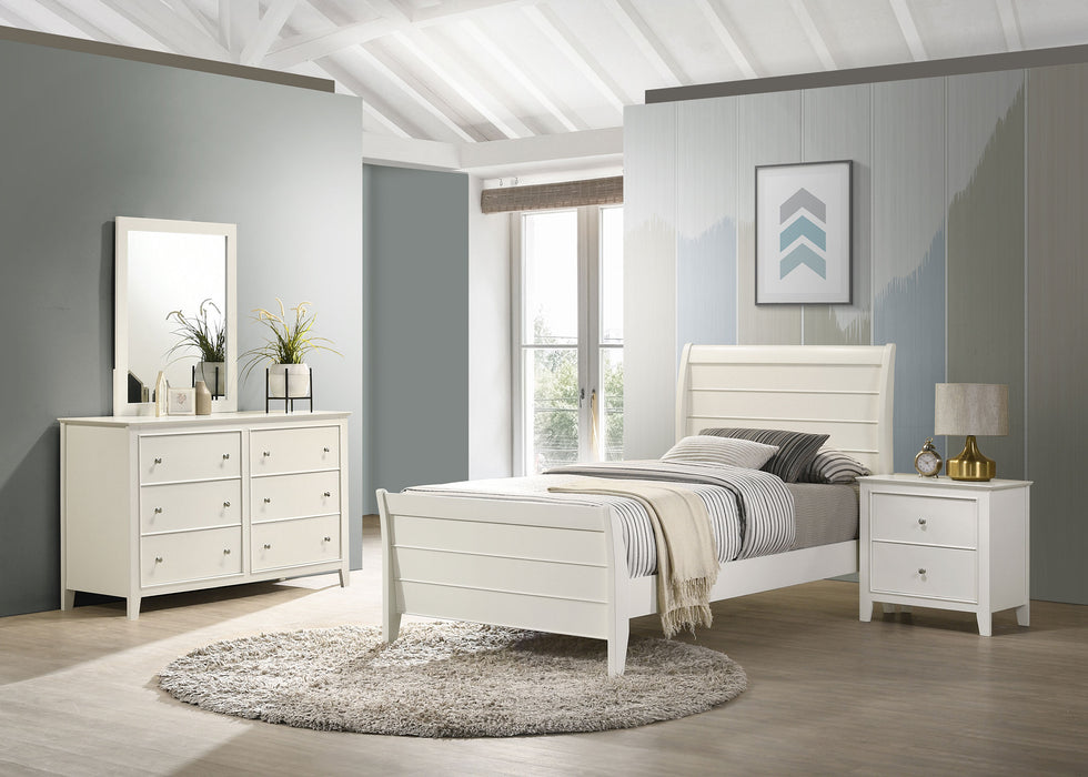 Selena 4-piece Twin Bedroom Set Cream White