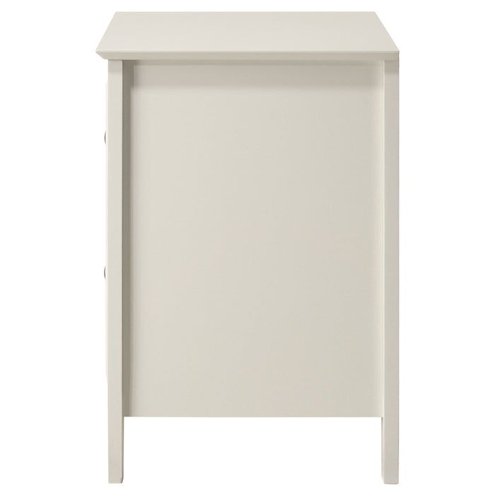 Selena 2-drawer Youth Nightstand Cream White