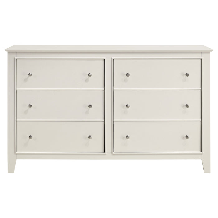 Selena 6-drawer Dresser Cream White