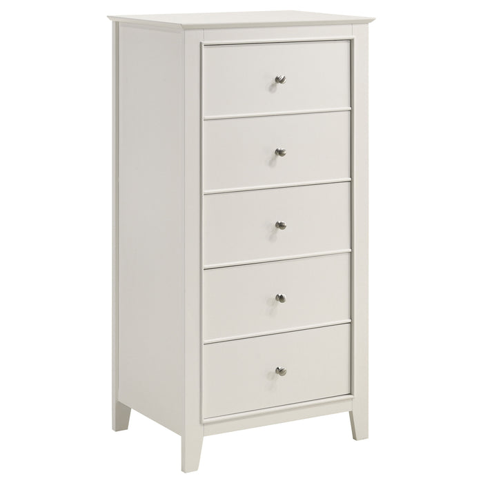 Selena 5-drawer Bedroom Chest Cream White