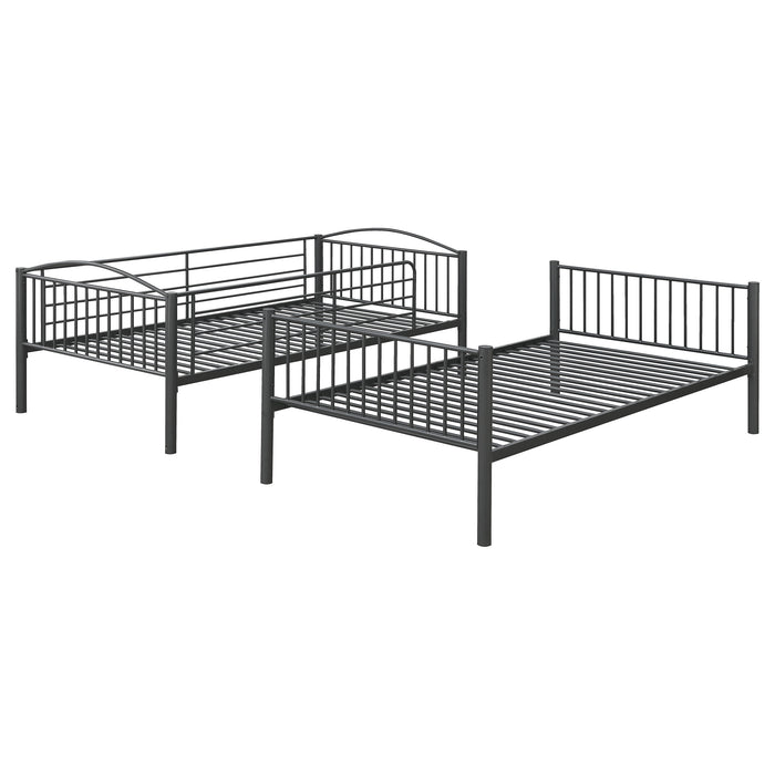 Anson Twin Over Twin Bunk Bed Gunmetal