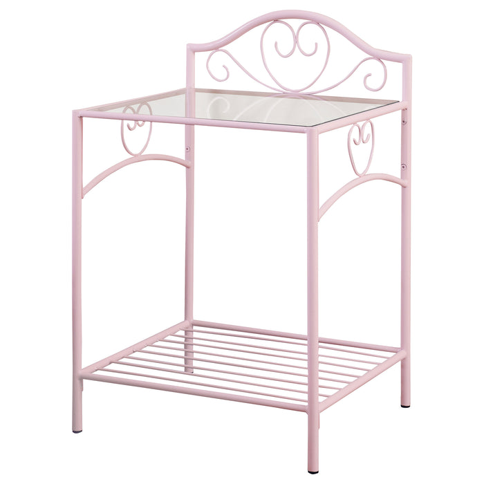 Massi Metal 1-shelf Nightstand Powder Pink