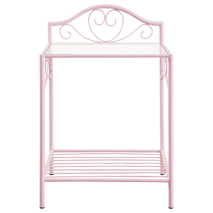 Massi Metal 1-shelf Nightstand Powder Pink