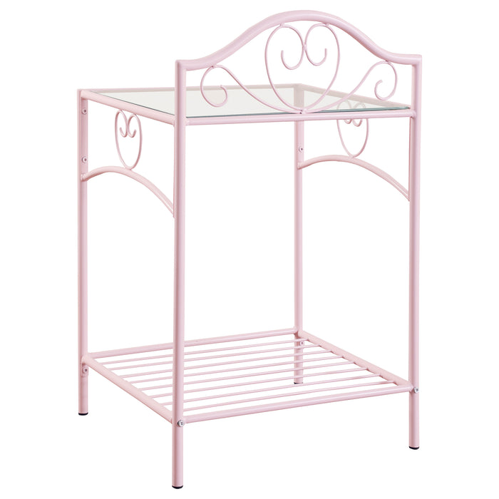 Massi Metal 1-shelf Nightstand Powder Pink